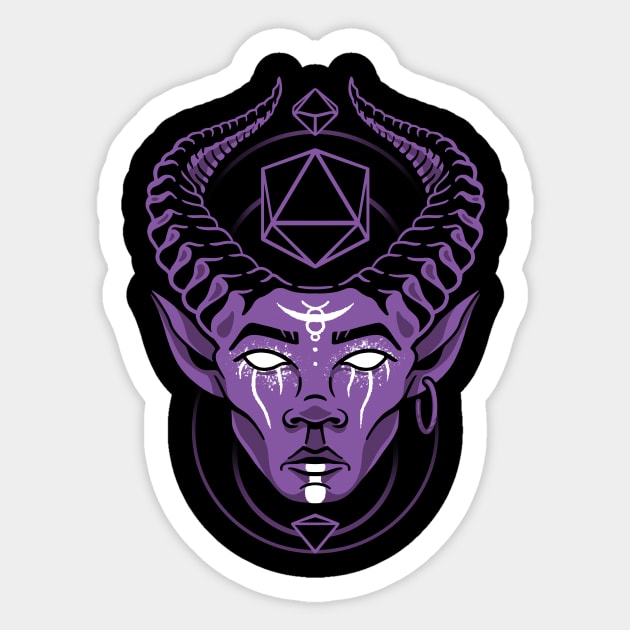 Purple Horned Fiend Sticker by MaratusFunk